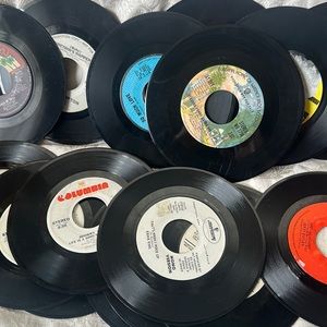 Old 45 7” vinyl records a total of 19 records